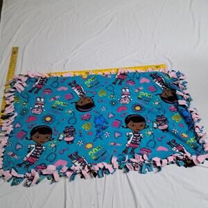 Handmade Dbl Fleece Tie Blanket Baby Crib Stroller Car Seat Doc McStuffins